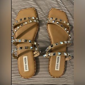 Steve Madden Skyler Tan Sandals - Size 10